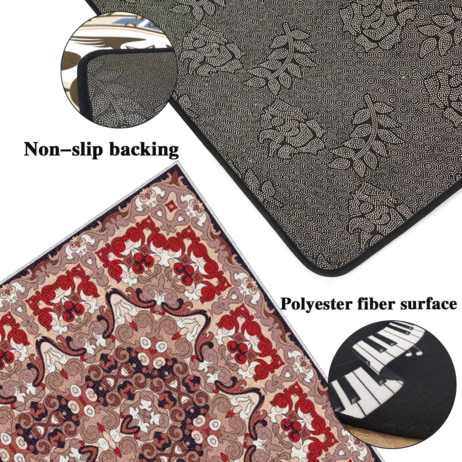 Tapis pour Batterie Acoustique, Tapis de Batterie Insonorisé 120 x 90 cm, Tapis de Tambour Anti-Bruit antidérapant, Tapis insonorisant pour Batterie électronique, Rectangulaire Tapis Batterie