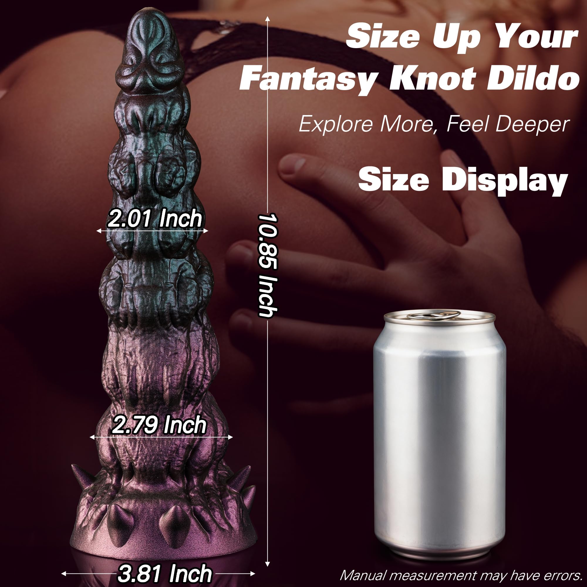 9.28" Fantasy onster Dildo, Large Silicone Thick Knot Dildo with Strong Suction Cup, Knotted Butt Plug for Anal Training, G-Spot & Prostate, Anal Plug Adult Sex Toy for Advanced Players Men & Women: L