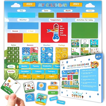 Chattahoochee Tech Calendar 2023 Amazon.com : My First Daily Magnetic Calendar | Weather Station For Kids |  Moods And Emotions | Preschool Learning Toys | Classroom Calendar Set  |Usable On Wall Or Fridge : Office Products