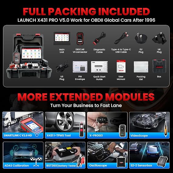 LAUNCH X431 PRO V5.0,2026 New Bluetooth Bidirectional Scan Tool,ECU Code | 38+ Services, All-in-One Full System Automotive Scanner Diagnostic Tool,FCA/Renault/CANFD/DoIP,V.A.G Guided,2 Yrs Free Update