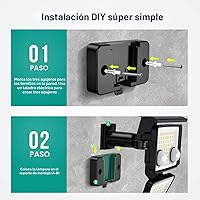 Vista 7 de Luces solares para exteriores - 3000 lúmenes, 188 LED con sensor de movimiento para exteriores, luz de seguridad de 4 cabezas, IP65 impermeable