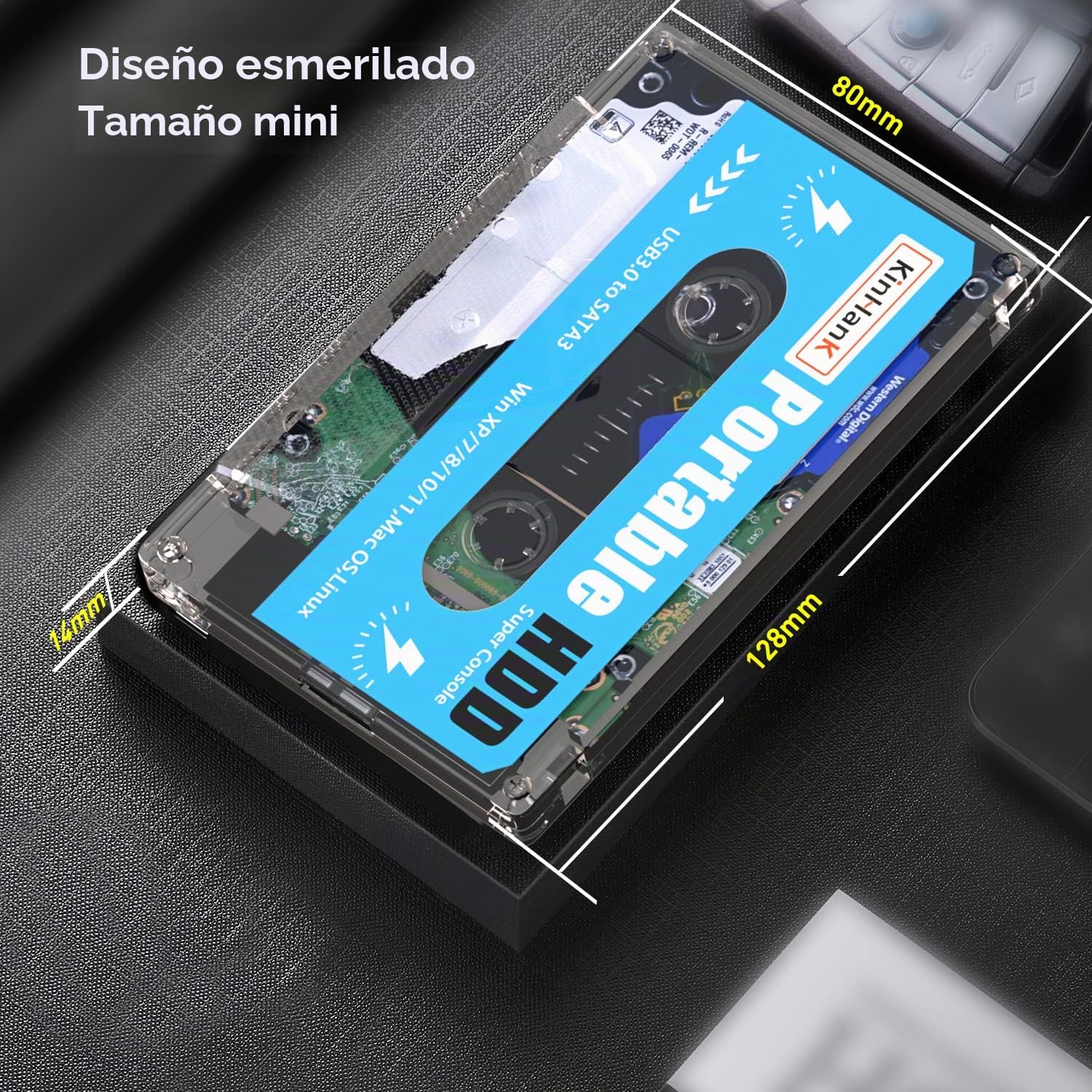 Kinhank Disco duro externo HDD de 500 G con sistema Batocera 33, consola de juegos retro con 111700 juegos, compatible con la mayoría de emuladores, SATA 3.0, para laptop/PC/Windows/Mac OS