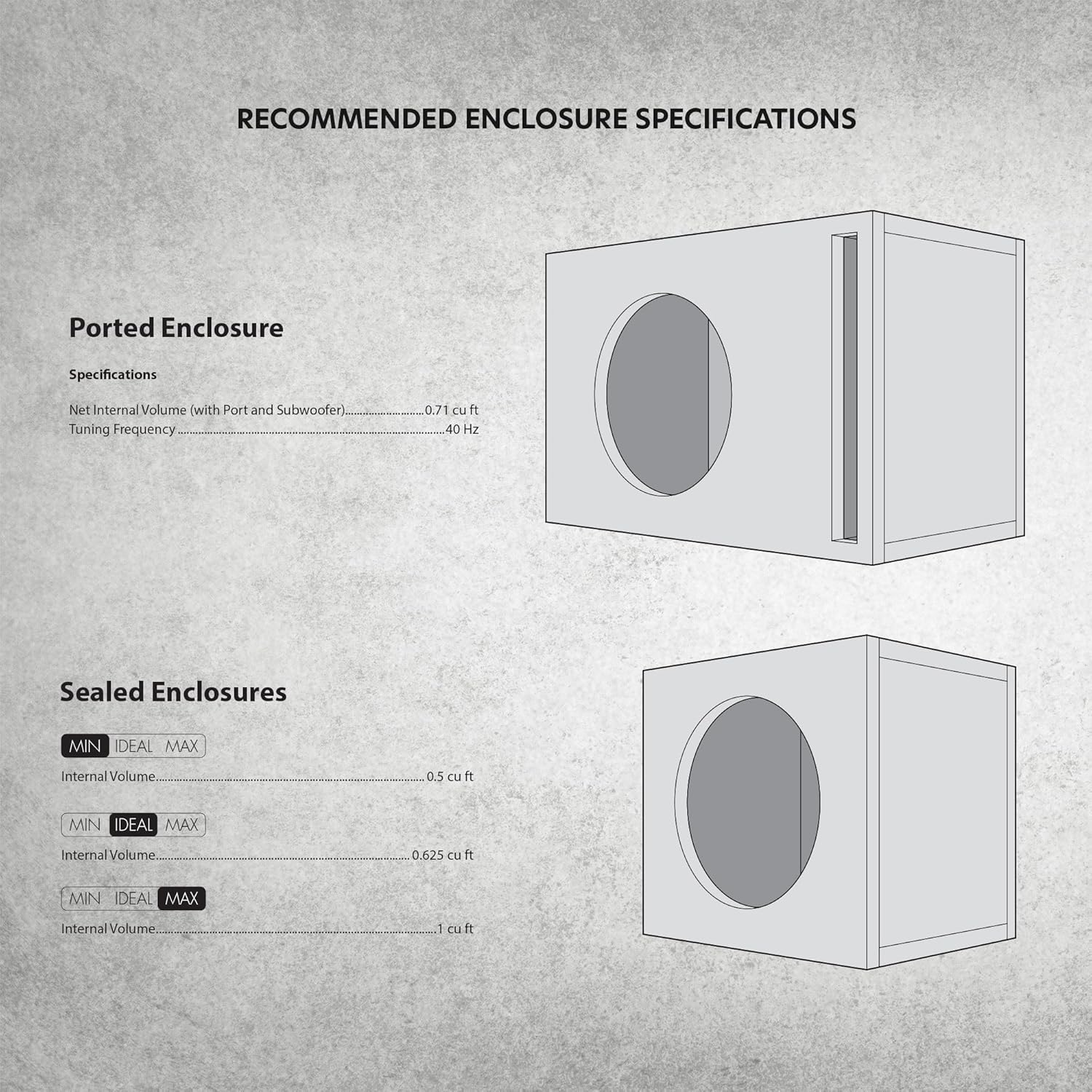 AudioControl EPICX Series 10” Car Subwoofer Speaker, 750W Max Power (500W RMS), 2 Ohm Dual Voice Coils, Loud Pro StreetBass Sub for Car Audio System