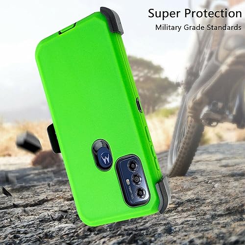 Miniatura 2 de Funda para Motorola Moto G Play (2023), Moto G Power (2022), con funda de clip para cinturón, protección de cuerpo completo resistente, protector de