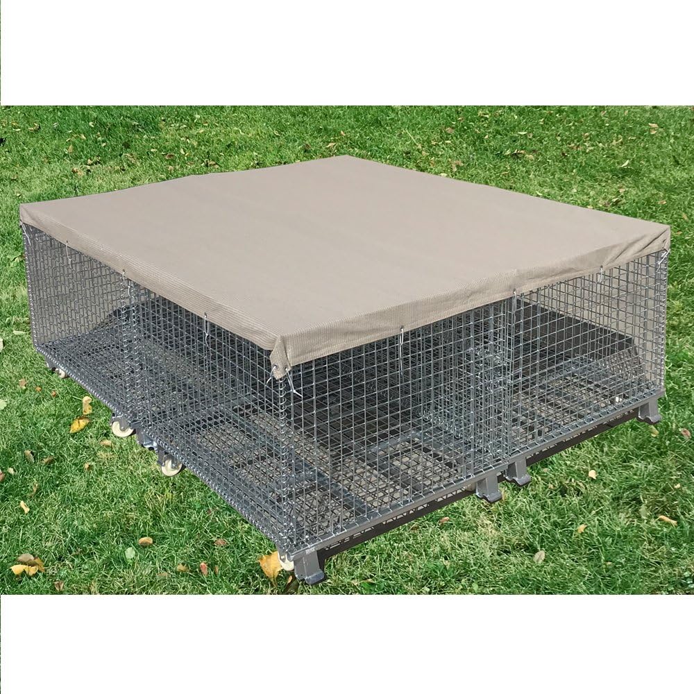 Alion Home UV Stabilized Dog Run & Pet Kennel Shade Cover, Sunblock Shade Privacy Panel with Grommets and Hems on 4 Sides (Kennel not Included) (4' x 8', Smoke)