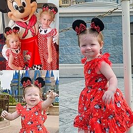 CellElection Mouse Ears Hair Clips, 8PCS Sequin Mice Ears Clips for Toddler Girls, Hair Accessories for Party Favor, Halloween, Christmas