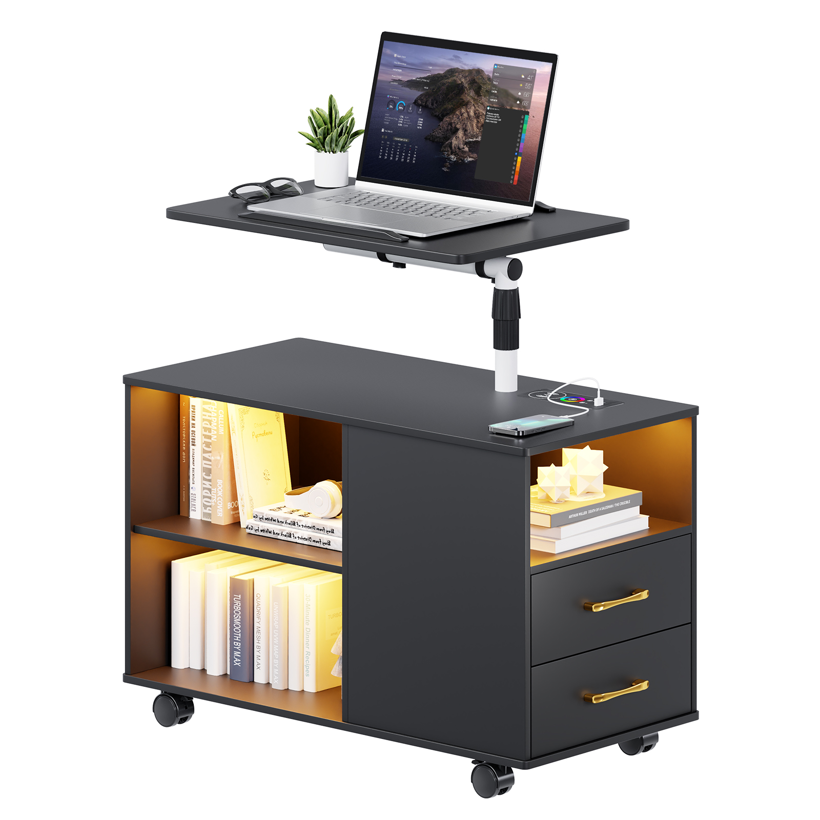 Amazon.com: MDGC Nightstand with Wireless Charging Station and