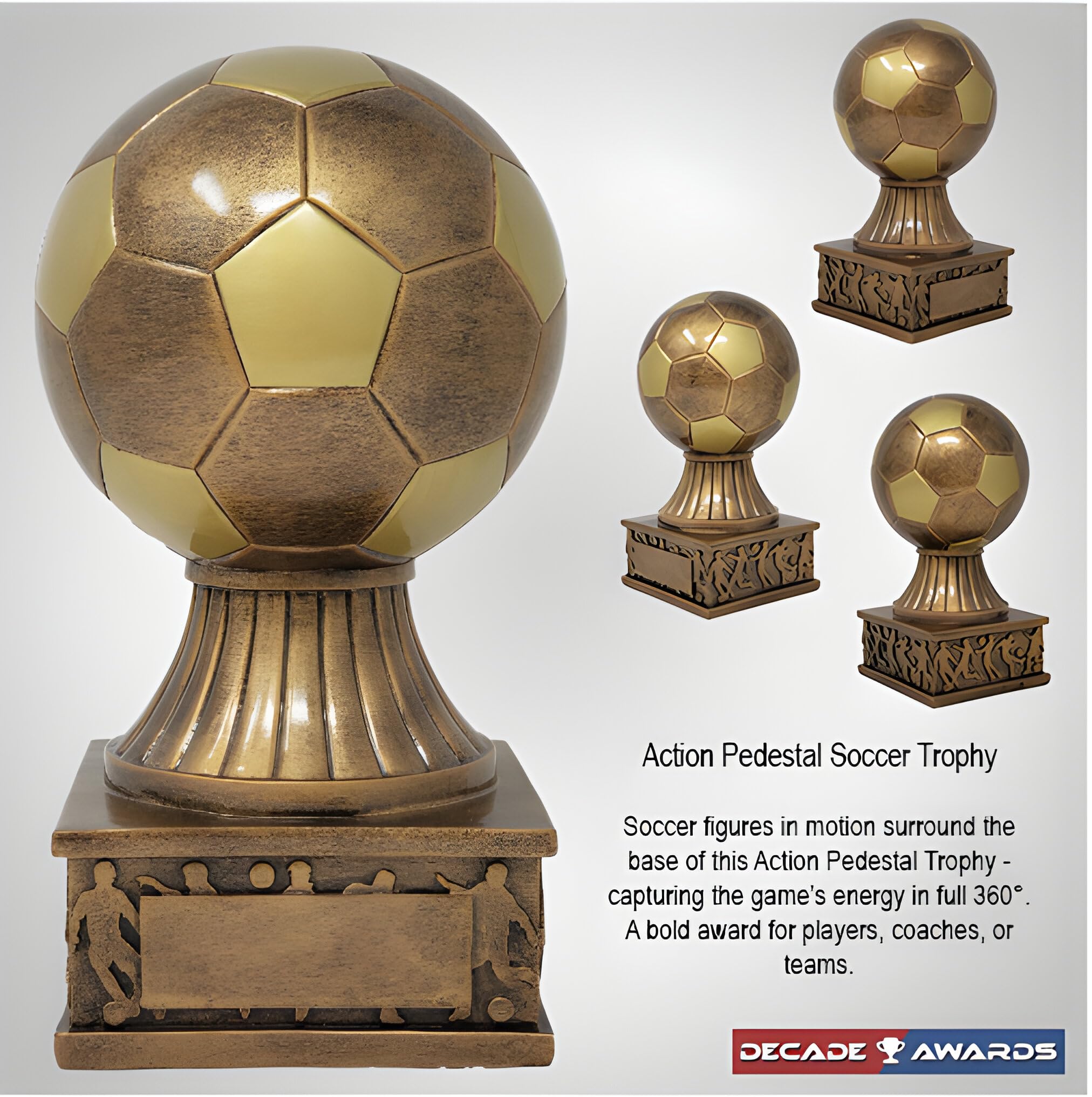 トロフィー Amazon | Decade Awards サッカーボールタワートロフィー