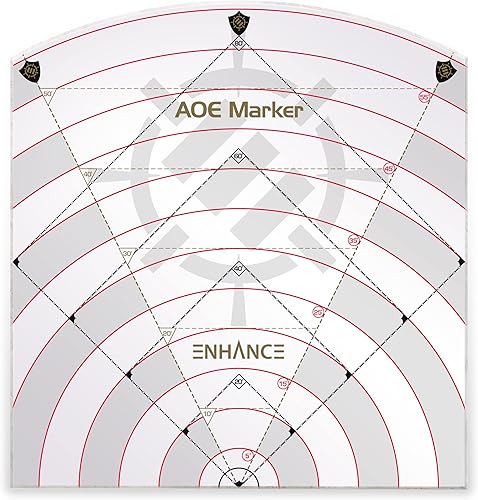Enhance Plantilla AOE de hechizos de 60 pies  Marcador de área de efecto DND para alfombrilla de rejilla de batalla de 1 pulgada o terreno sin