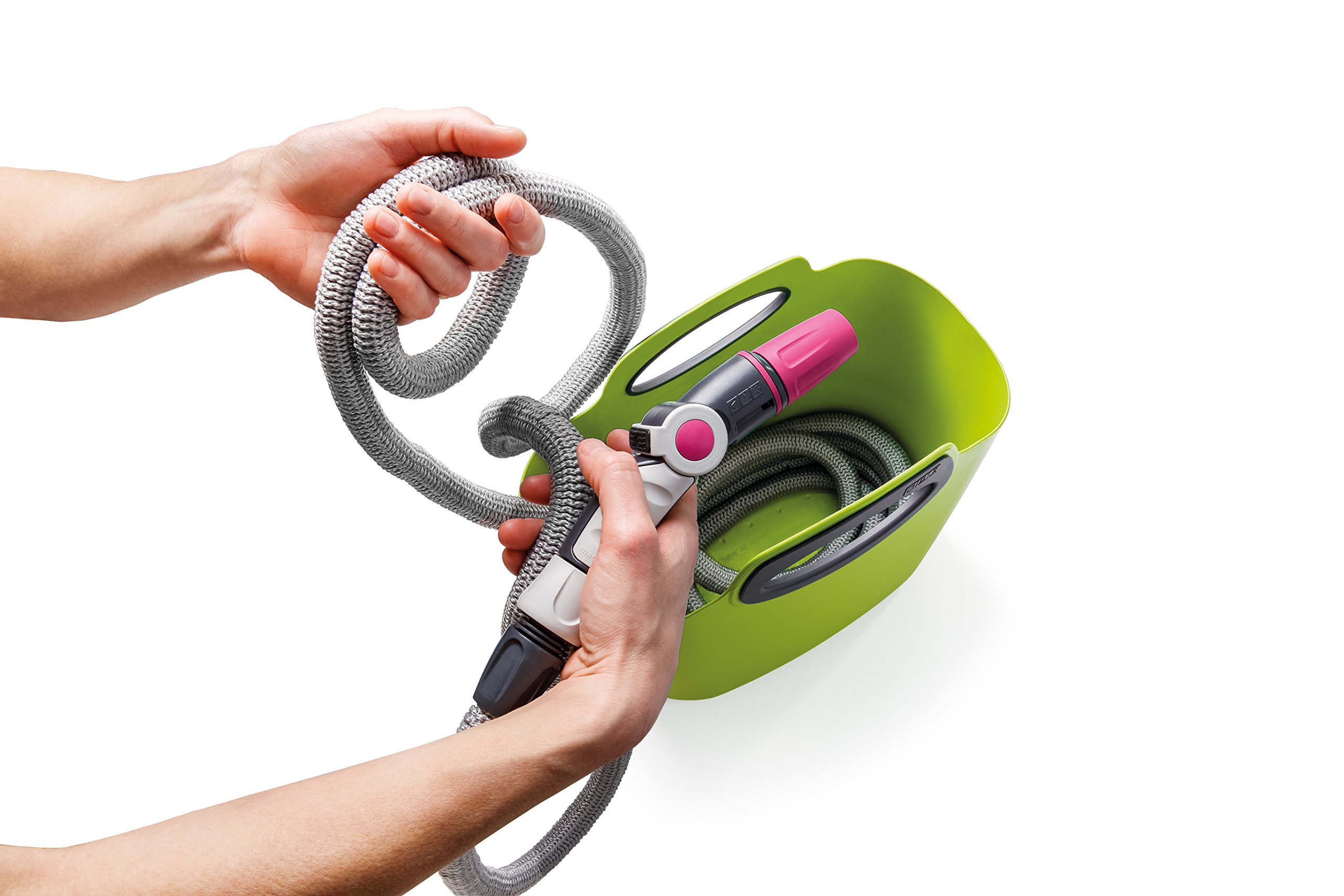 GF Garden, Aquapop 30, Tubo Estensibile da Giardino 30 Metri, in Kit pronto all’uso, con pratica Borsa di Plastica Contenitore, Verde Lime, per l’Irrigazione di Giardini, Balconi, Terrazzi e Verande