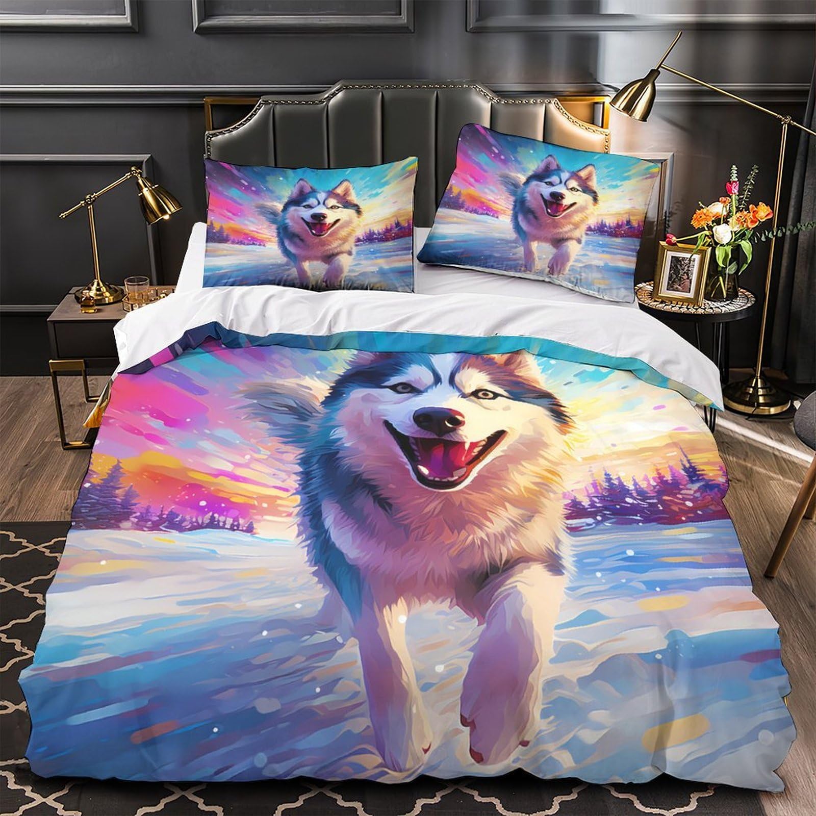 Housse de couette microfibre respirante et hypoallergénique 220x240cm