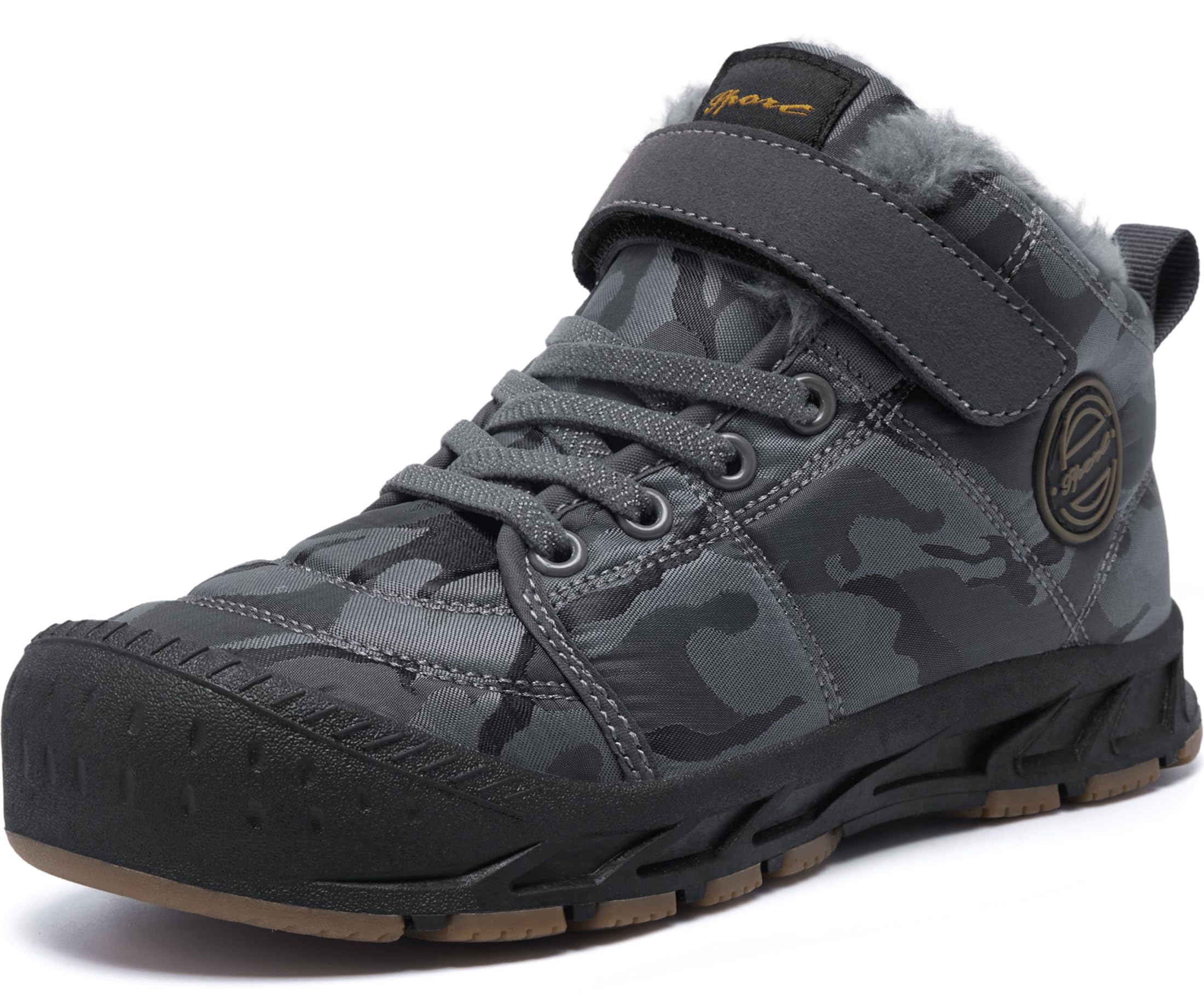 Boys Girls Snow Boots Winter Slip On Warm Fur Lined Shoes Lightweight Water-Resistant Cold Weather Boot (Little Kid/Big Kid)