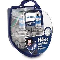 Foco De Coche Philips RacingVision GT200 H4 bombilla para faros delanteros +200%, set de2