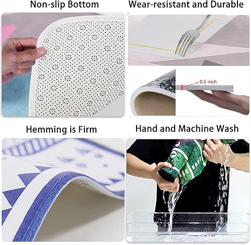 Miniatura 6 de Oueoty Alfombra de área con bandera británica de 3 x 4 pies 354 x 472in estilo vintage bandera de la Unión Jack alfombra de área de poliéster para