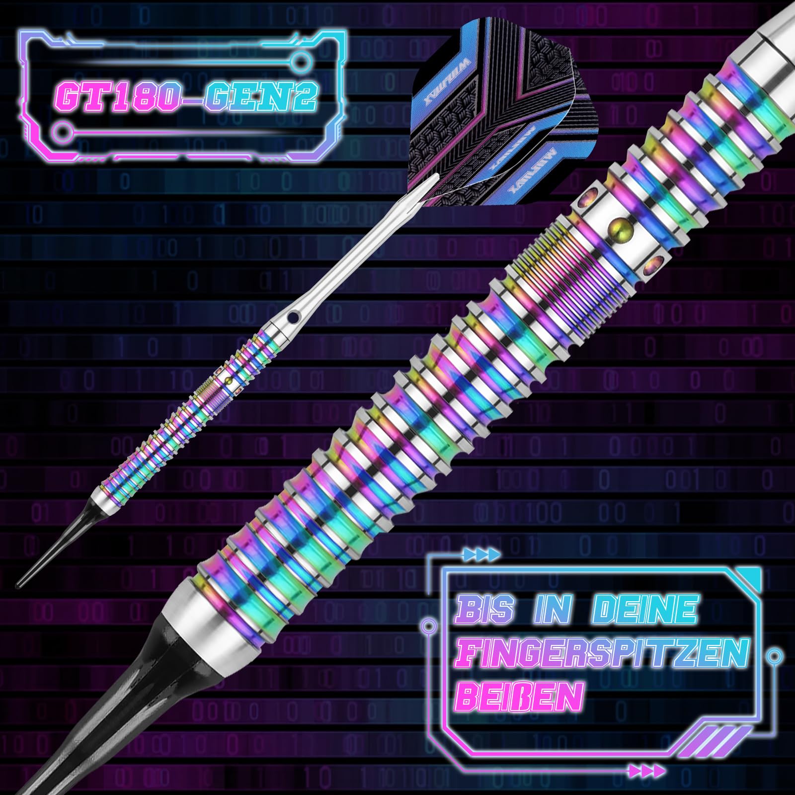 WIN.MAX Dartpfeile 90% Tungsten 3 Stück 90% Wolfram 18 Gramm Dart professionelle