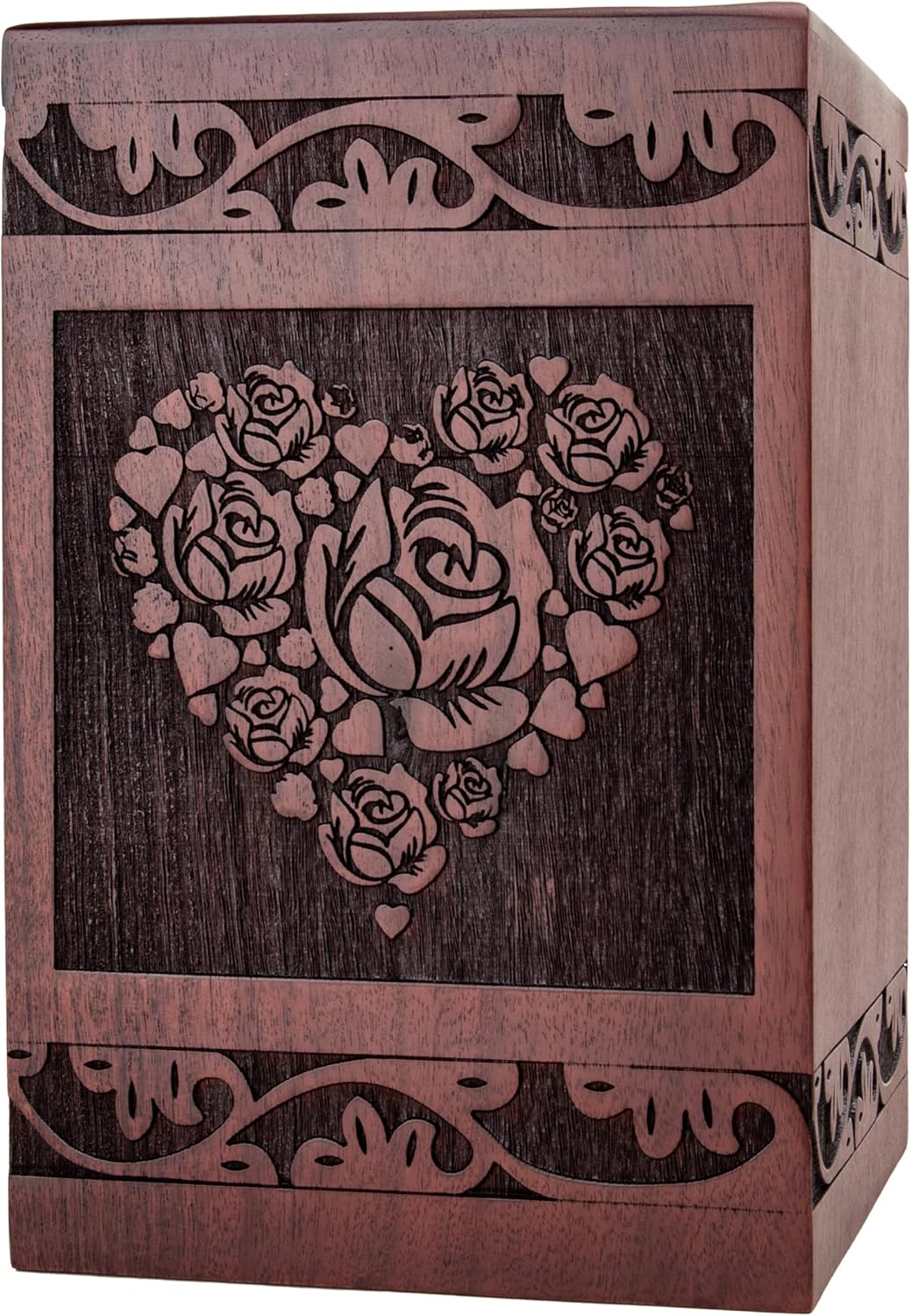 Urns for Ashes for Women - Heart Cremation Urns for Human Ashes, Urn for Human Ashes Adult Female, Decorative Urns, Funeral Urn (Large-250 Cu.in)