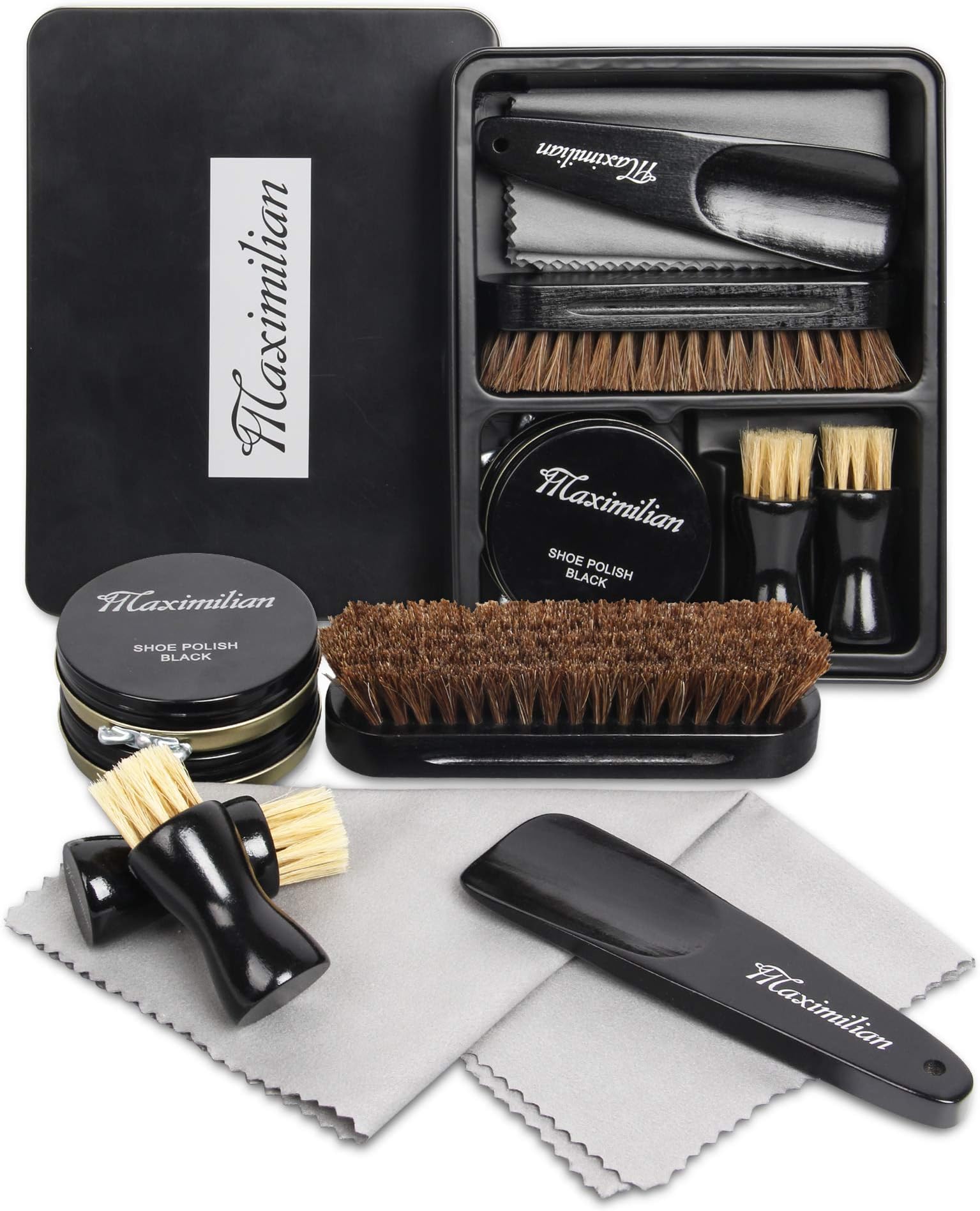 Shoe Polish Kit 7 PC Leather Shoe Shining kit Care for Shoe Care and Cleaning.