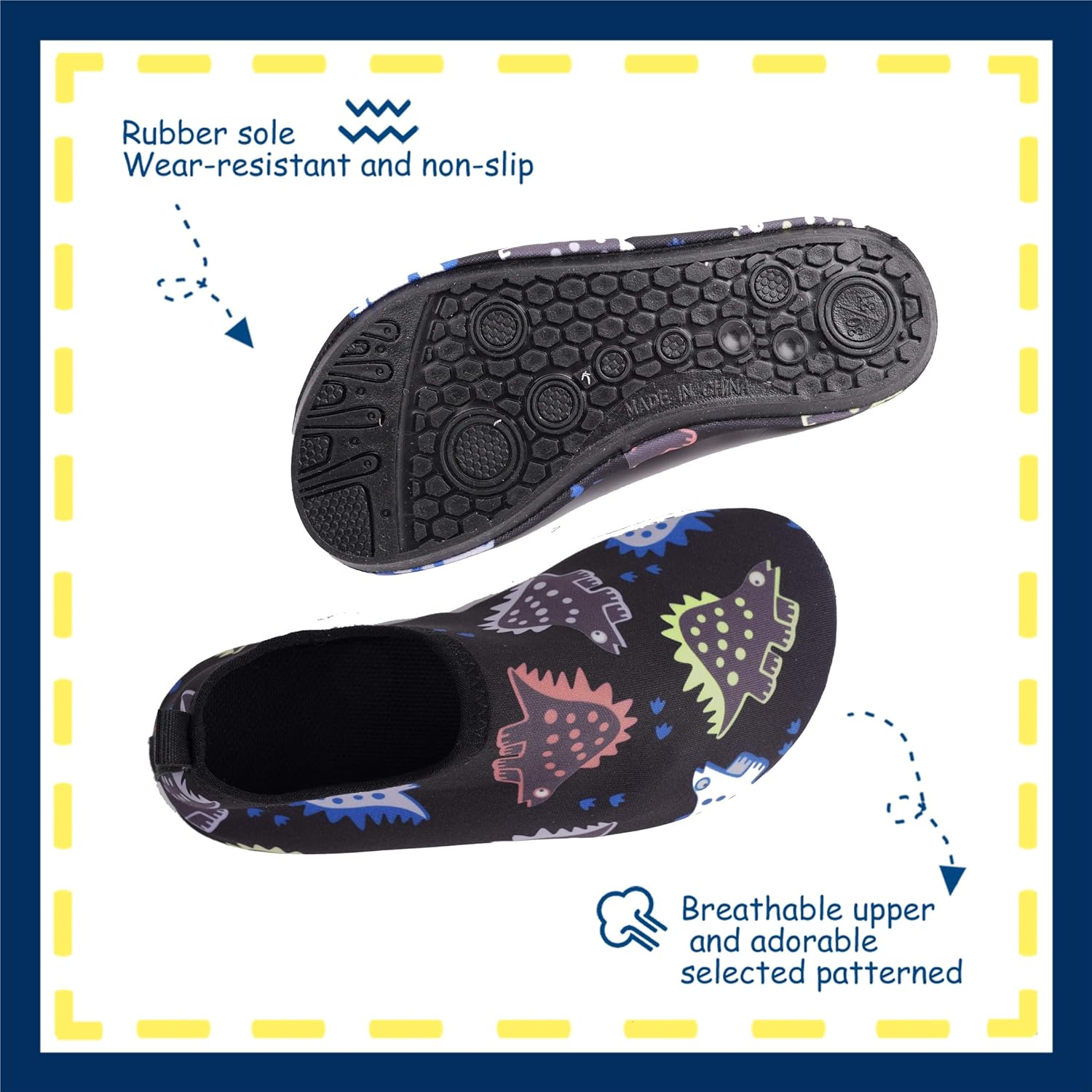 Toandon Toddler Kids Adorable Printed Water Shoes