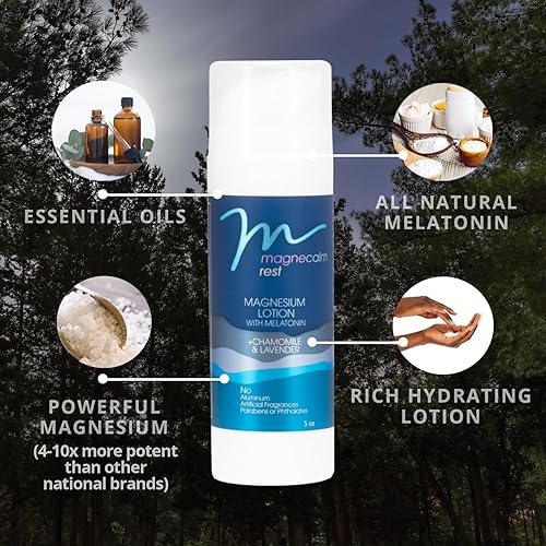 Miniatura 2 de MG12 THE POWER OF MAGNESIUM MagneCalm Loción de descanso con melatonina, lavanda y manzanilla - Loción de mangesio para un descanso tranquilo, 5
