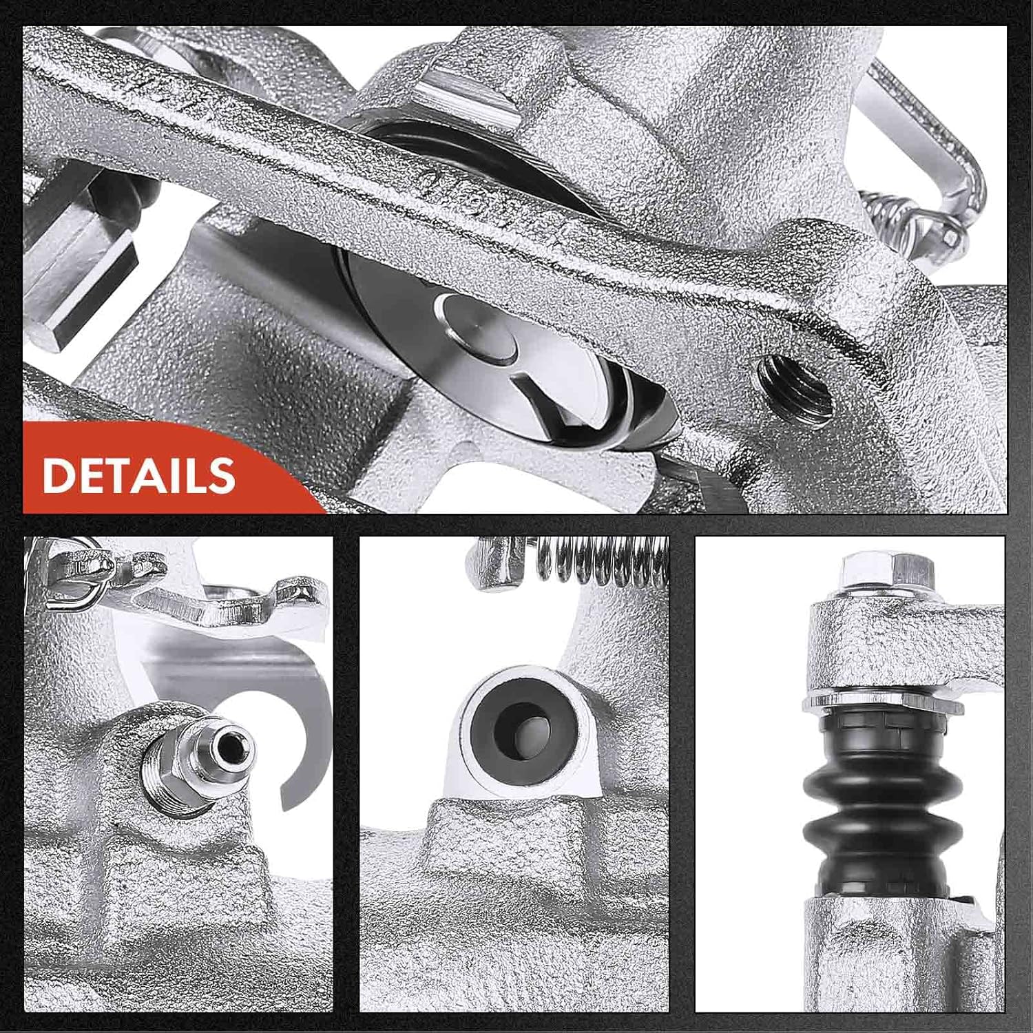 A-Premium Disc Brake Caliper Assembly with Bracket Compatible with Select Chrysler, Dodge, Ram and Volkswagen Models - Town & Country 2012-2020, Grand Caravan 12-20, C/V 13-15, Routan - Rear Passenger