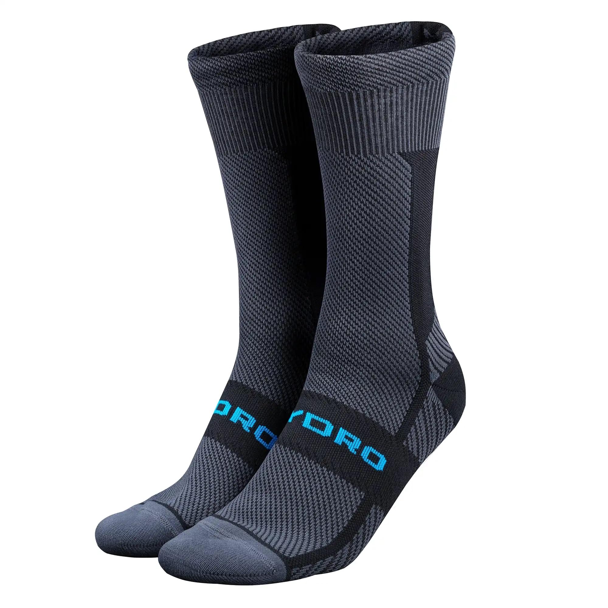 Oxford Unisex Grey/Black Atmos Hydrocore Socks Ca852 | Waterproof Mid-Calf Motorcycle Sock, L, 10-12