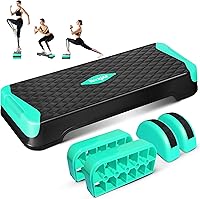 Vista 1 de Yes4All Plataforma de Step Aeróbico Ajustable 2 en 1 Stepper para Ejercicios de Fitness con Patas de Tabla de Equilibrio Basculante