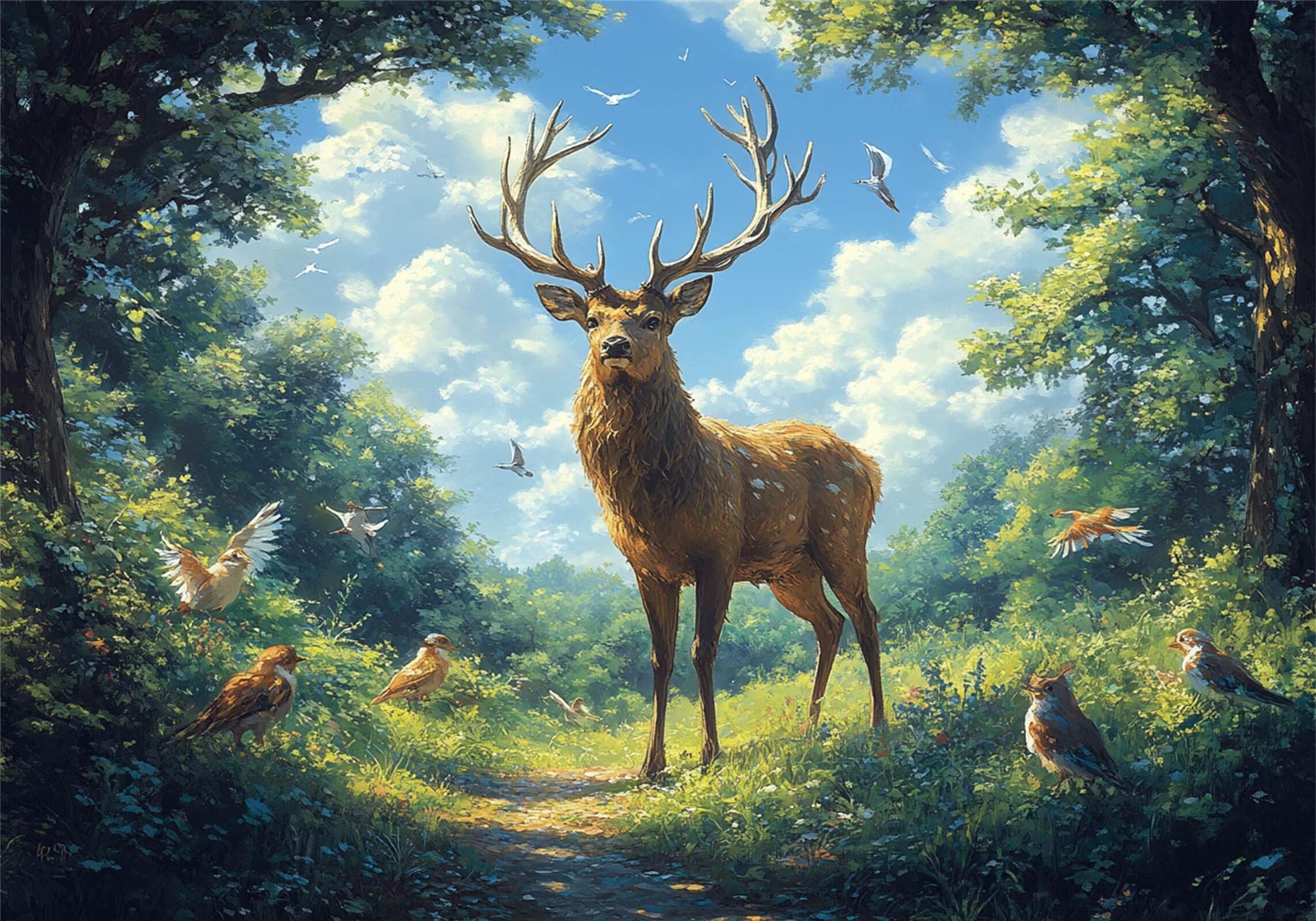 REH Puzzle 1500 elementów dla dorosłych, klasyczne puzzle, las, wytworne, trudne, edukacyjne zabawki dla dzieci, drewniane puzzle, duże puzzle, odpowiednie dla wszystkich grup wiekowych, P-740
