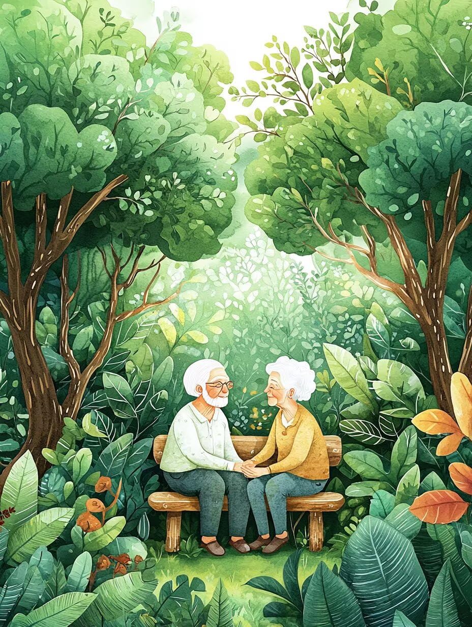 Dipingere con i Numeri Adulti Bradipo e coppia anziana, 60x80cm s-895
