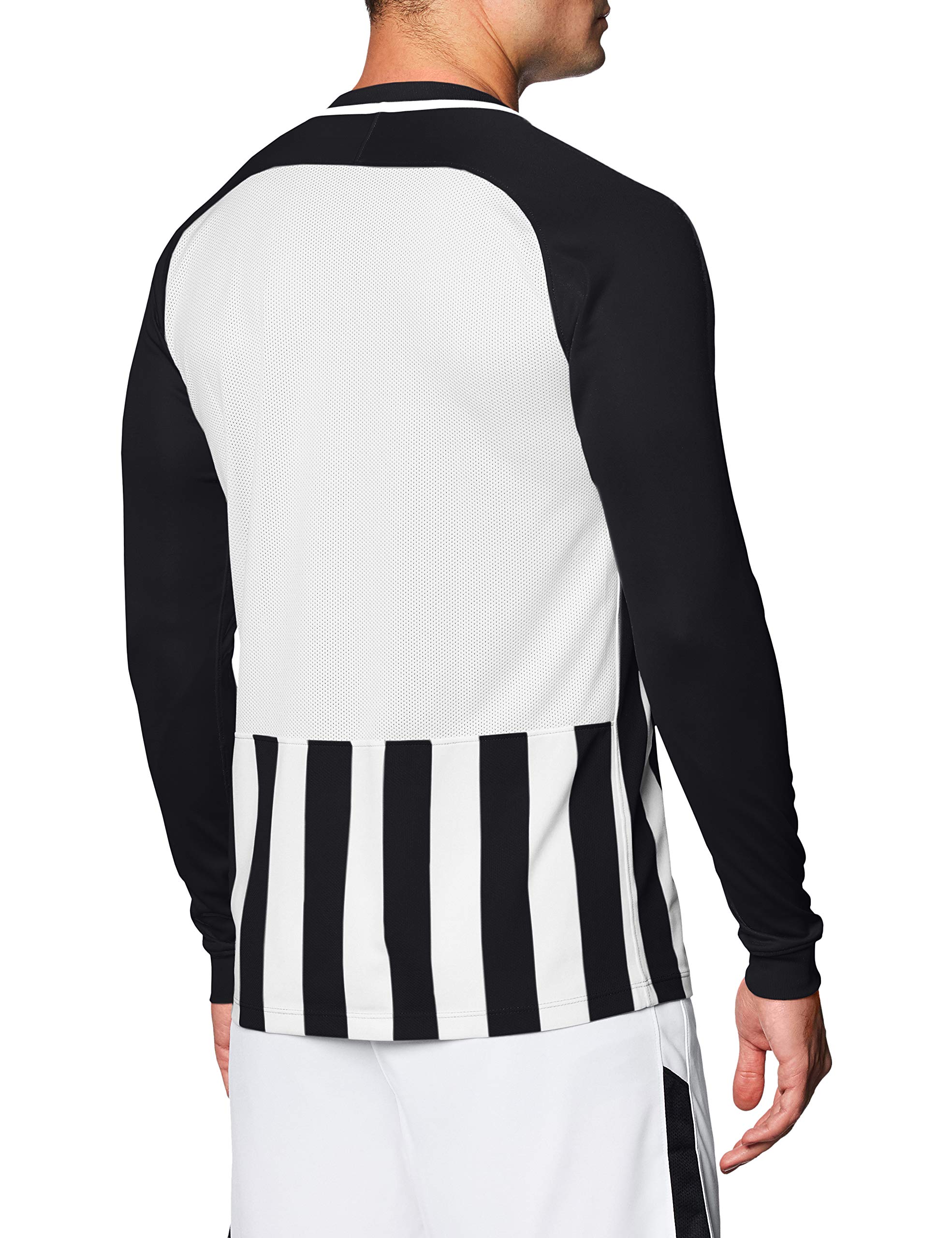 Nike Men Striped Division III Jersey LS Jersey - Black/White/White/Black, X-Large, XL - Image 2