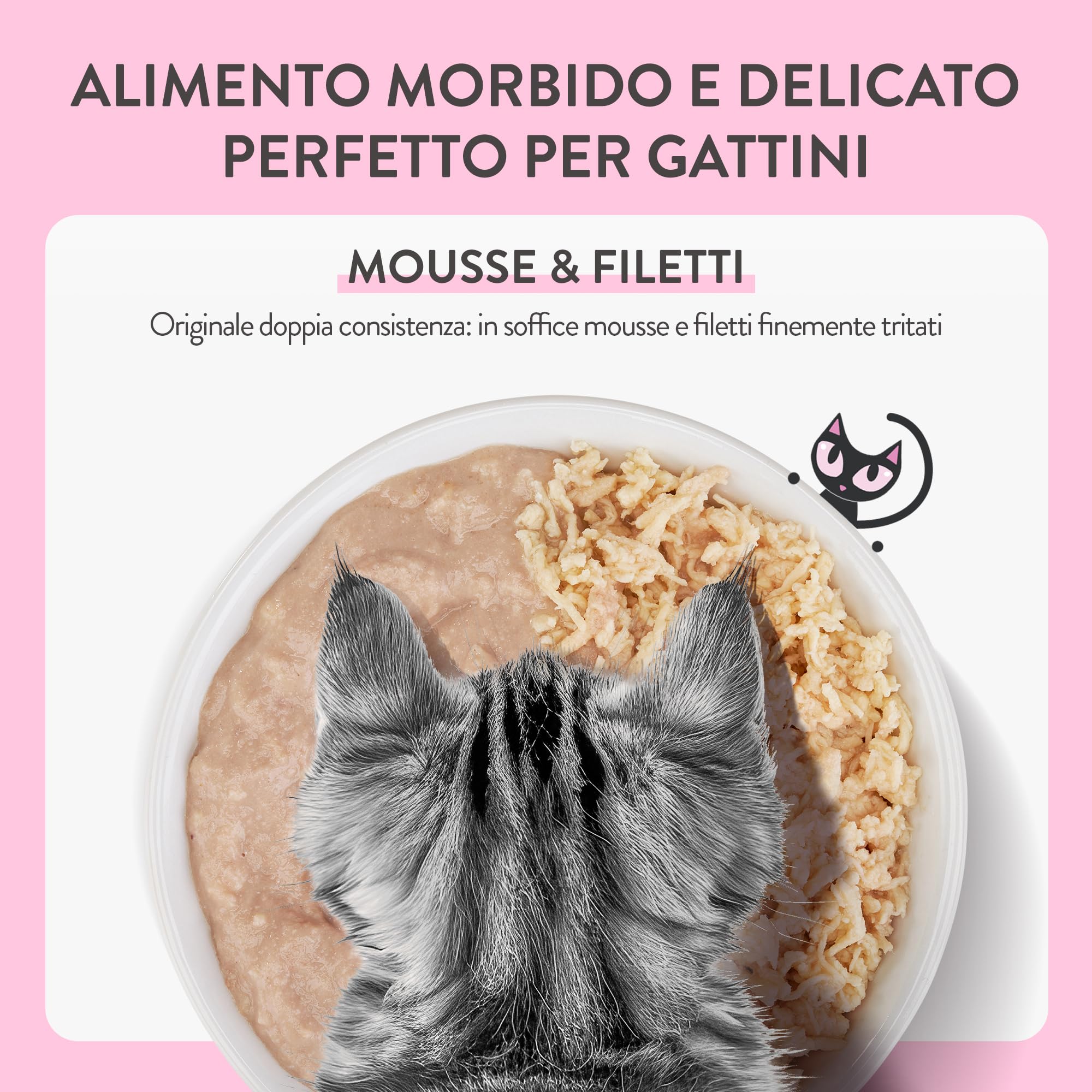 Schesir Baby, Filettes de Pollo Y Salmòn, Comida Humeda Completa para Gatitos (36 latas x 55g)