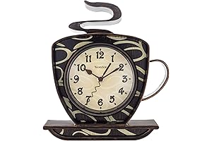 Reloj para cocina: Westclox 10.25” Coffee Cup, 3-D Wall Clock