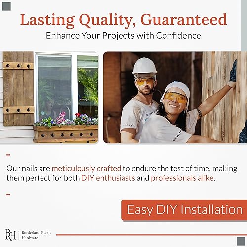 Miniatura 3 de Paquete de 25 clavos decorativos Iron Clavos de 0.75 pulgadas, bronce aceitado, acento decorativo para mejoras del hogar, persianas de granja,