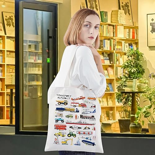 Miniatura 6 de LEVLO Transporte ABC Bolsa de lona Vehículo Alfabeto Regalo Transporte Alfabeto Bolsa de Hombro Coche A-Z Mercancía