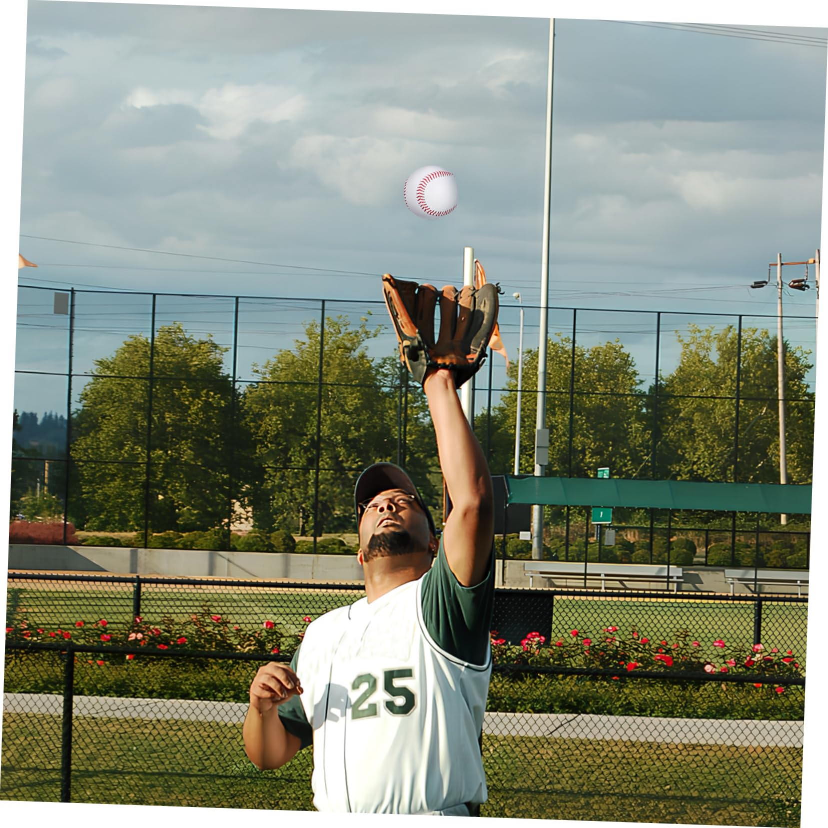 INOOMP Balones de Béisbol de Entrenamiento 12 Piezas Blanco PVC y Virutas