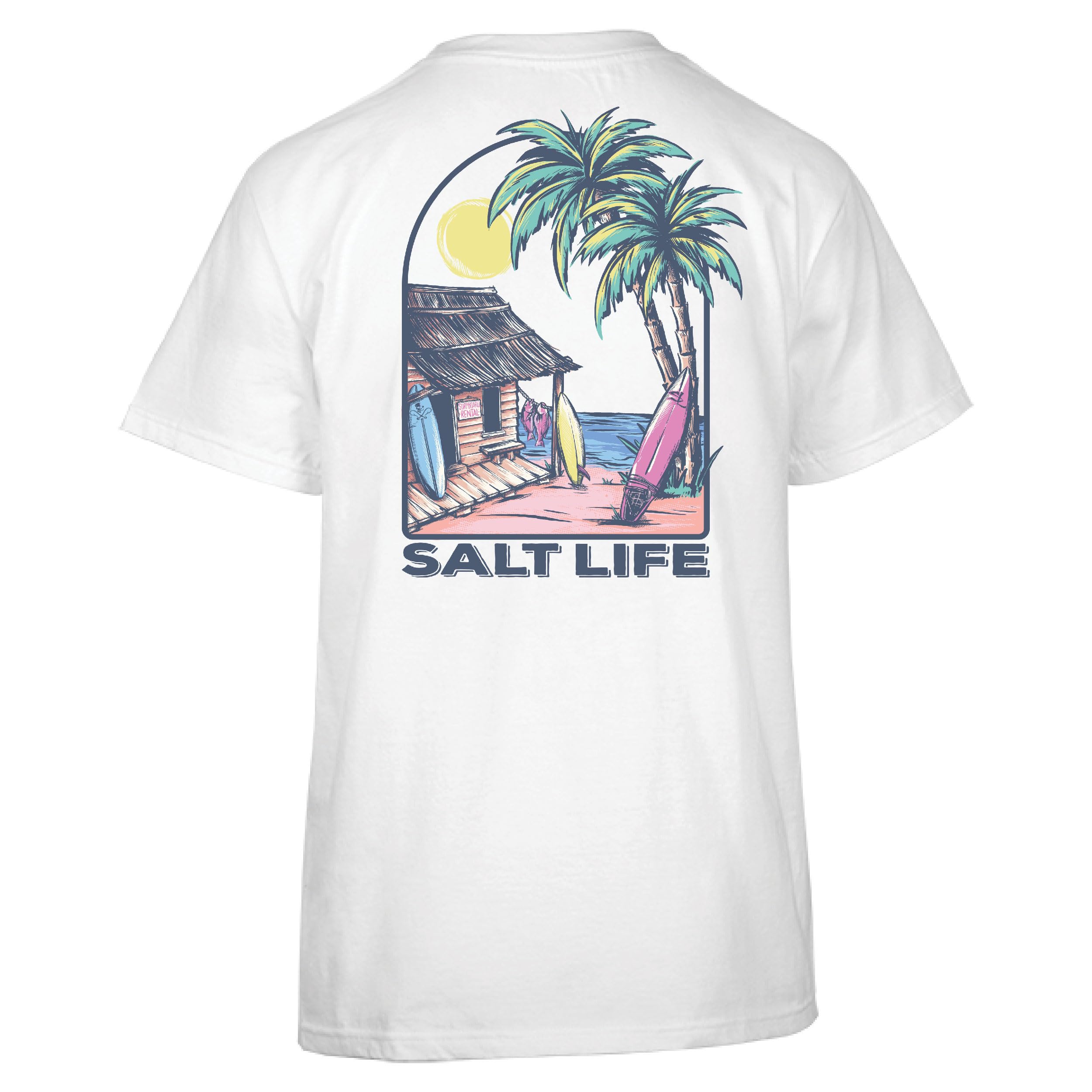 SALT LIFE womens The Board Room Short Sleeve Classic Fit Shirt T-Shirt