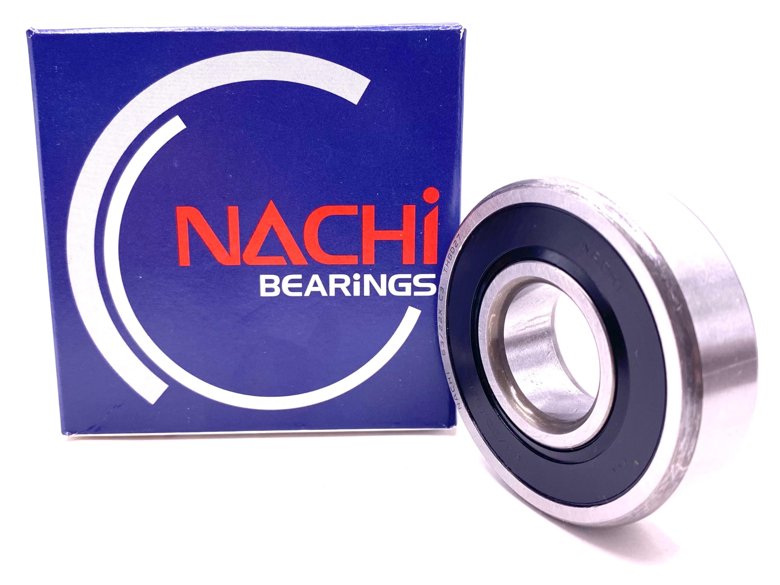 NACHI 63/22 X-2NSL C3 Ball Bearing, Rubber Sealed 63/22-2RS 63