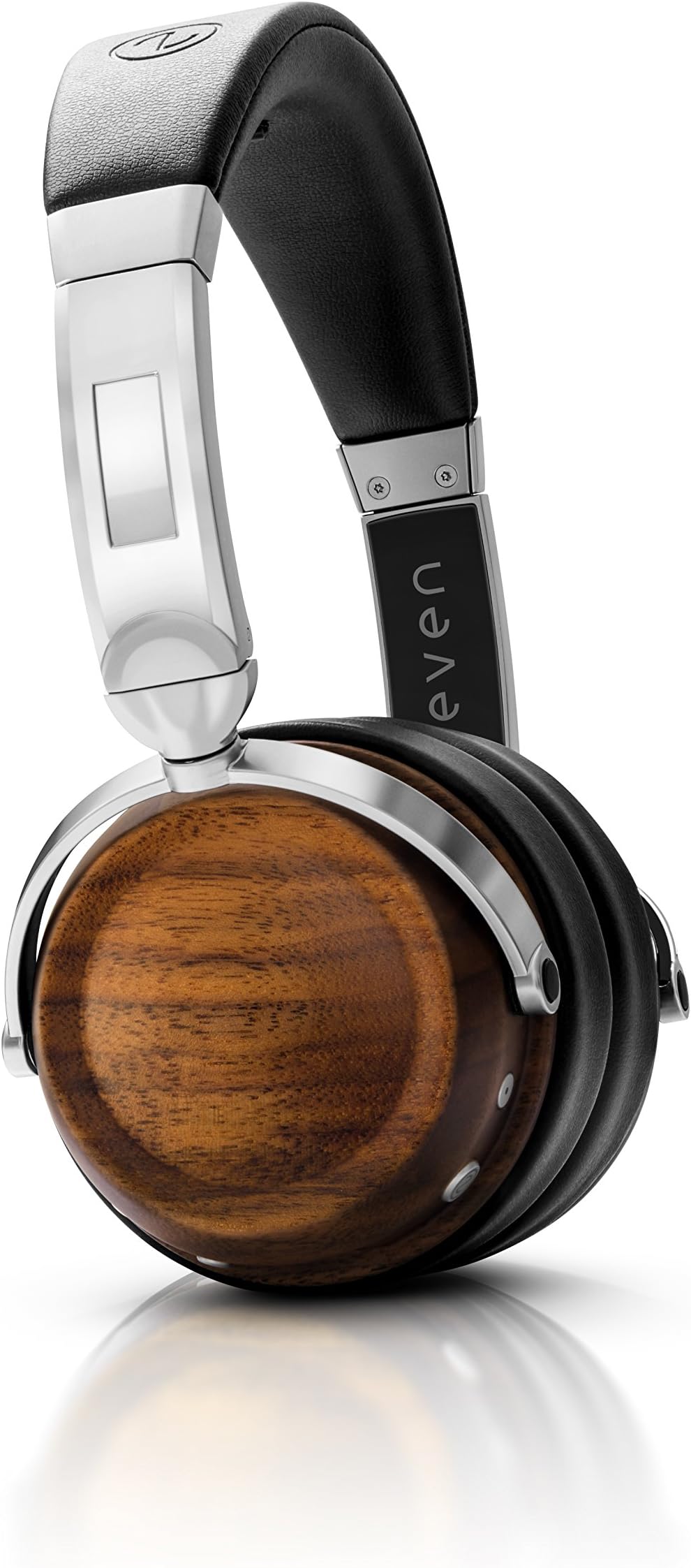 EVEN EarPrint H2 Bluetooth Wireless Headphones that Adapt to the Way You Hear — with Mic (Walnut and Steel)