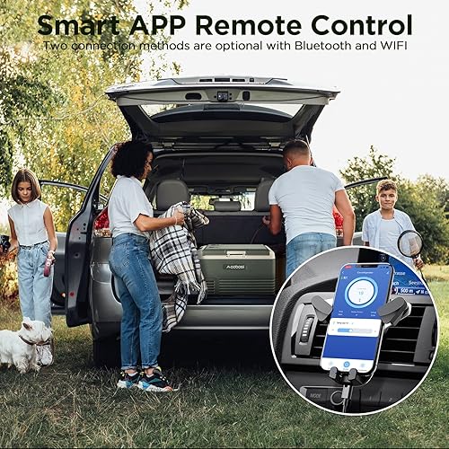 Miniatura 9 de AAOBOSI Refrigerador de coche de 12 voltios 32 cuartos (30L) RV Refrigerador portátil Congelador WIFI APP Control Refrigerador de coche Refrigerador