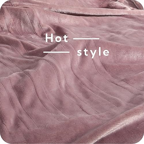 Miniatura 4 de SUNNY HEAT Manta eléctrica térmica, franela reversible de 72 x 84 pulgadas para cuerpo completo, con 10 horas de apagado automático y 4 niveles de