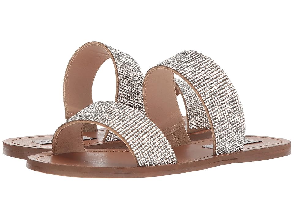 

Steve Madden Rage Slide Flat Sandal (Rhinestone) Women's Sandals, Silver