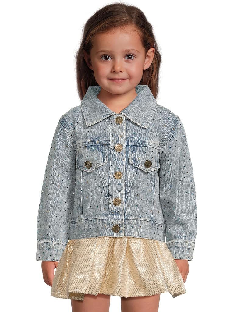 Blue Lola and The Boys Rainbow Sparkle Denim Jacket (Toddler/Little Kid/Big Kid)