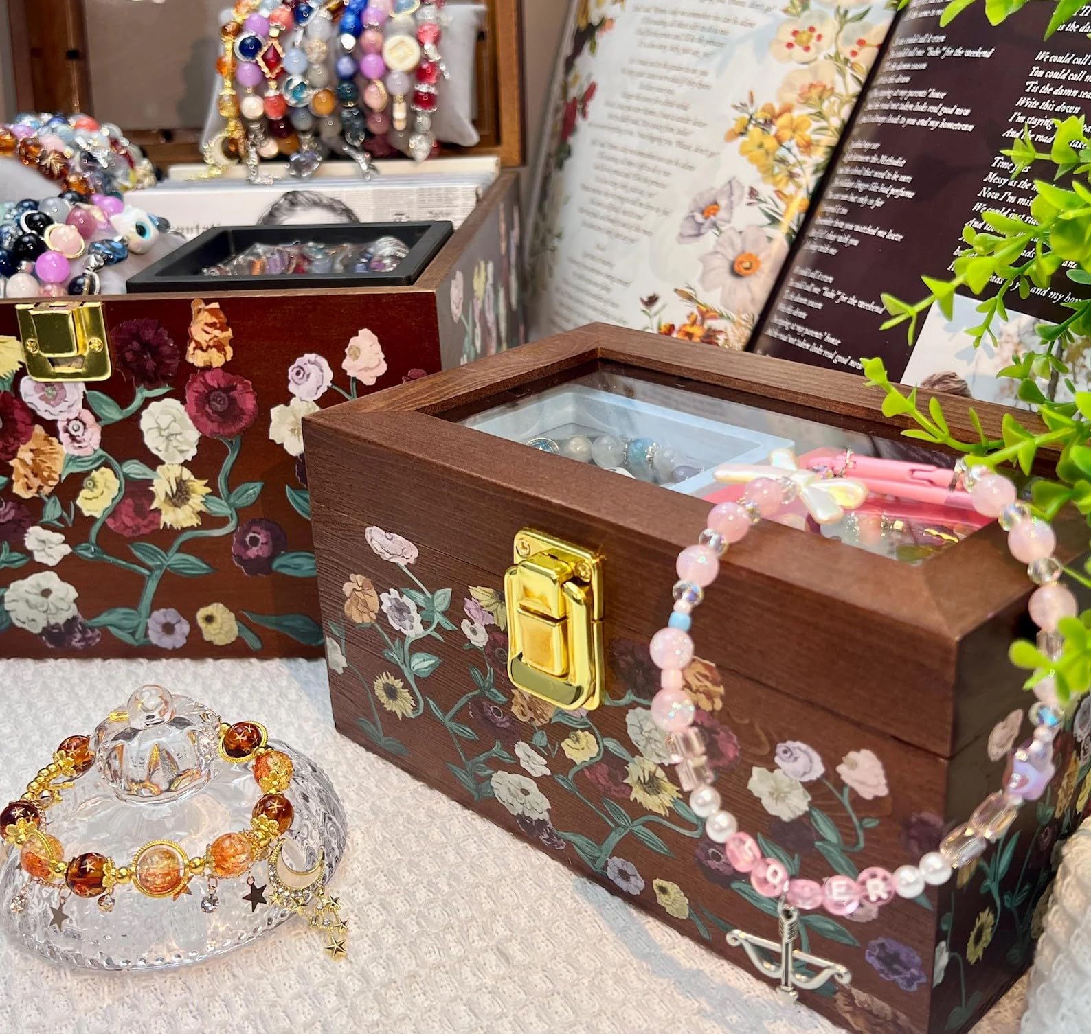 Personalized Piano Jewelry Box - Engraved Wooden Music Box Gift For Bridesmaid, Wedding, Mother's Day