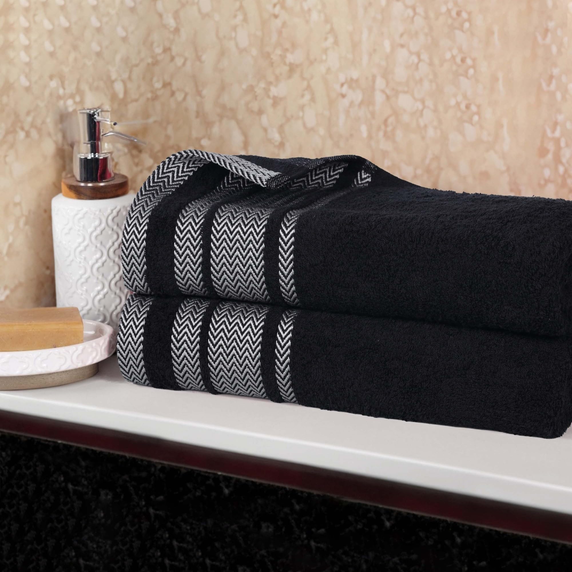 Drap de bain absorbant séchage rapide lot de 2 grands formats