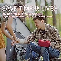 Vista 6 de Kit de primeros auxilios, kit de primeros auxilios para trauma mejorado con compartimentos etiquetados, kits médicos de emergencia con sistema