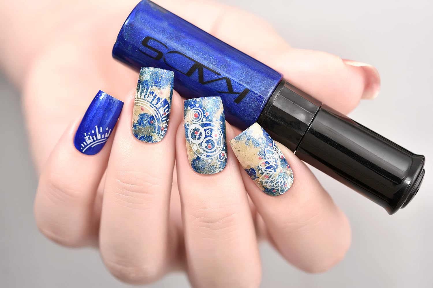4 Colors Nail Polish Set Stamping Polish Detailed Painting Plastic Bottle Colourful Pigment Nail Art DIY Manicure Design Drawing Tool 10ml (4P-10) - Image 4