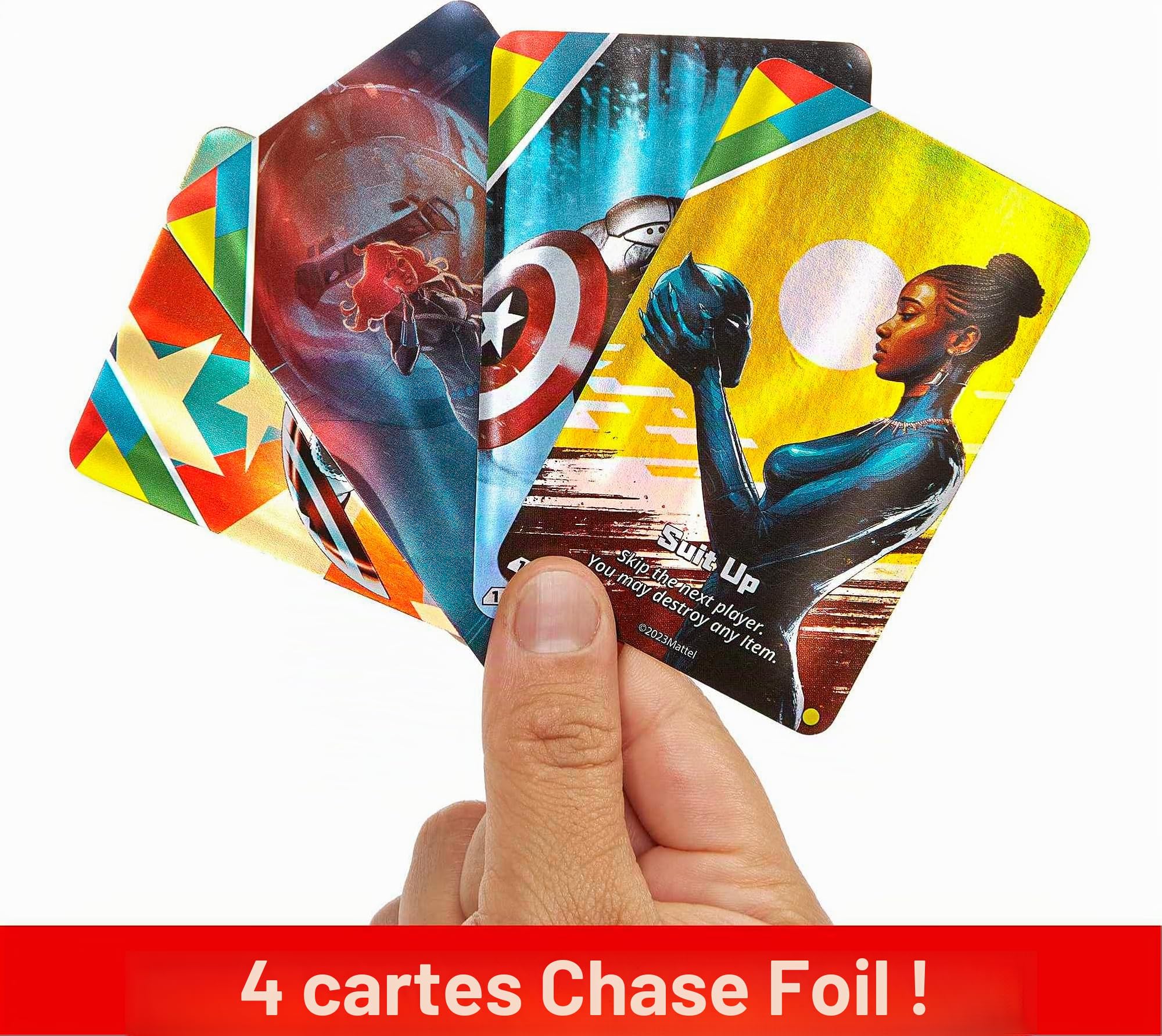 Mattel Games UNO Ultimate Marvel Jeu de cartes avec 4 jeux de personnages