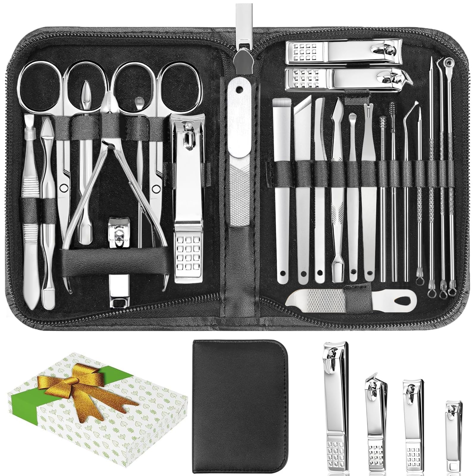 Manicure Nail Clipper Set - 26 Piece Gift Set -10 Manicure Nail Clipper Set - 26 Piece Gift Set -10