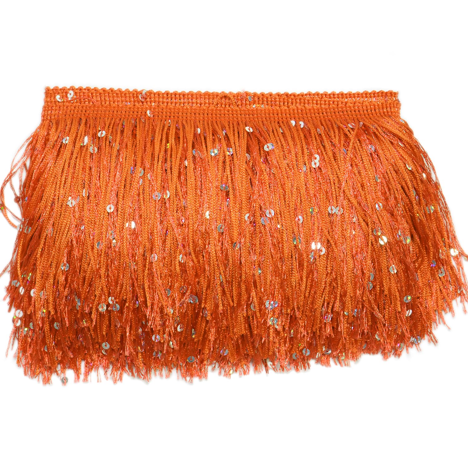 Ruban à franges à paillettes en soie pour finitions de vêtements
