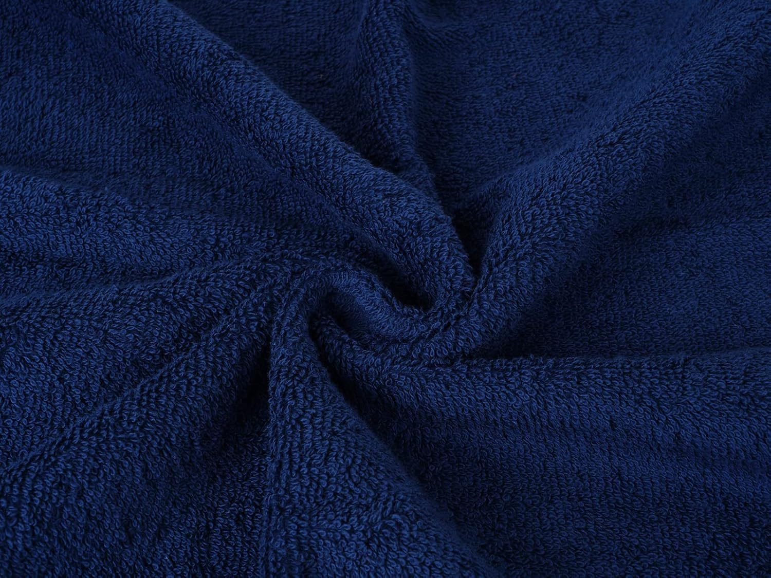 Casa Copenhagen Juego de 6 Toallas de baño 600 gsm-Azul Americano y Rojo | He & She 100% algodón egipcio puro para baño, cocina y ducha: 2 toallas baño, 2 de mano, 2 paños (set regalo mujer y hombre)