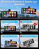 Vtopek 10,26" 4K Apple CarPlay Kijelző 350° Forgatható Kamerával - Vezeték Nélküli Android Autós Monitor, Bluetooth, Siri, Navigáció, 64GB T 2